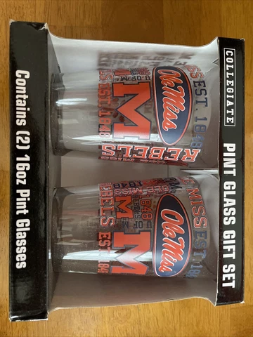 Ole Miss 16oz Pint Glass Gift Set Cover