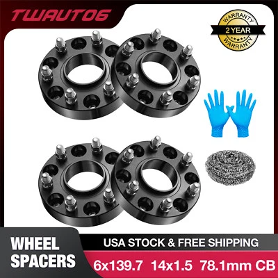 4pc 1.25" Hubcentric 6x5.5 Wheel Spacers For Chevrolet Silverado GMC Sierra 1500 Foto 1 de 4