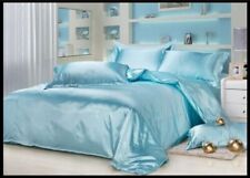 US Queen Size Extra Deep Pocket 4PC Bed Sheet Set 1000 TC Satin Silk Solid Color