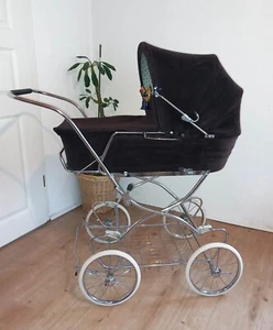 Nostalgie Kombi Kinderwagen Eschi 80er Vintage Retro braun Kord fürs Naturkind! - Bild 1 von 19