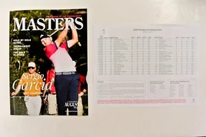2018 MASTERS Official Program Guide w/ Sunday pairing Sheet Sergio Garcia - Picture 1 of 3