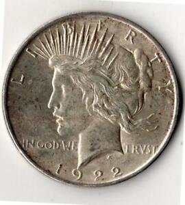 1922 'Peace' Dollar - USA Philadelphia Mint - 0.900 Silver