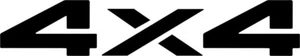 4 x 4 Four x Four Symbol 1 Color Window Wall Vinyl Decal Sticker - Picture 1 of 5