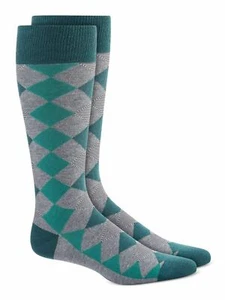 Alfani Men's Diamond Striped Argyle Socks Green/Gray Size 10-13 - Picture 1 of 1