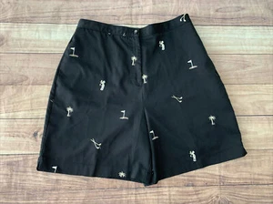 Women's Vintage Coral Bay Golf High Waisted Golf Shorts Casual Shorts Sz 12 - Picture 1 of 7