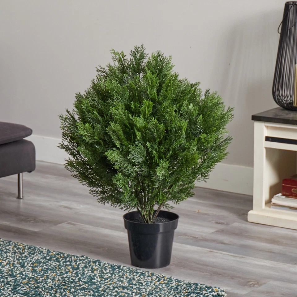 3’ Cedar Shrub Topiary Artificial Tree UV Indoor/Outdoor Home Decor. - Image 1 of 4