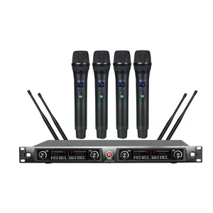 Wireless Microphones System UHF 4 Channels 4 Handheld Cordless Microphones - Picture 1 of 2