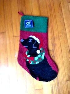 NWT C AND F BLACK PUPPY CHRISTMAS STOCKING SO CUTE - Picture 1 of 4