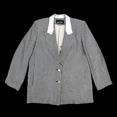 CHAQUETA BLAZER MUJER THE ICING DE COLECCIÓN AÑOS 80 TALLA L PATA DE GALLO HILO PLATEADO Foto 1 de 4