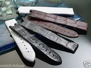Genuine Leather Band Strap bracelet (FITS) LADYMATIC OMEGA 16mm BLK,BRN,WHT, - Picture 1 of 3