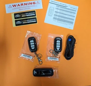 NEW Compustar RF-P2WG15R-SS,  (2)4-Button, 2-Way paging 2 mile RF kit + antenna - Picture 1 of 1