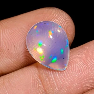 Unique Look Natural Multicolor Ethiopian Opal Pear Cut Fire Opal Gemstone 3.5 Ct - Picture 1 of 3