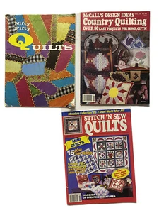 LOT of 3- Quilting magazines-McCall's/ NIFTY FIFTY/STITCH N'SEW 15+ MINI QUILTS - Imagen 1 de 8