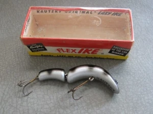 Kautzky Flex Ike Fishing Lure w/Box, 1960's Wood. - Picture 1 of 6