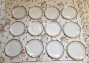 SERIE 12 ASSIETTES PLATES PORCELAINE LIMOGES HAVILANDGIRAUD & BROUSSEAU FRANCE - Photo 1/9
