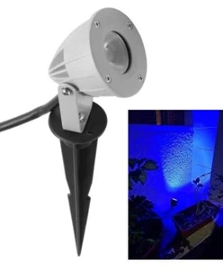 Luces de espiga de jardín ajustables camino exterior césped impermeable IP65 1W LED azul - Imagen 1 de 7