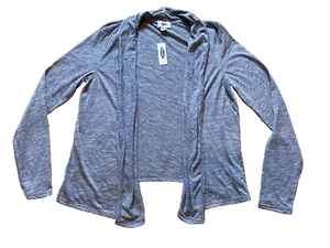 NWT Old Navy Open Front Sheer Duster Burnout Heather Cardigan T-Shirt Blouse S - Picture 1 of 5