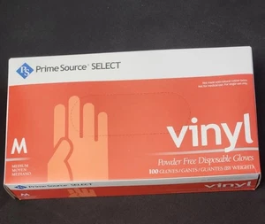 Prime Source Medium puderfreie 3 Mil transparente Vinylhandschuhe - 100er Pack - Bild 1 von 3