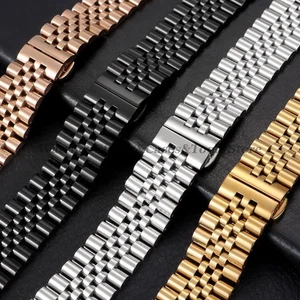 Massives Edelstahl Uhrenarmband Armband für flache gebogene Enden Armband Ersatz - Bild 1 von 26