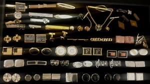 Huge Vintage Cufflink TieTac And Tie Bar Jewelry Lot Christian Dior Swank + - Picture 1 of 24