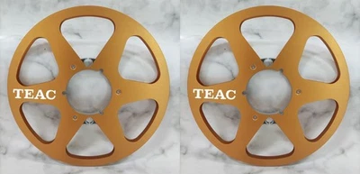 Un par de carretes de cinta TEAC dorada de 10,5"" carrete de aluminio de alta calidad Foto 1 de 4