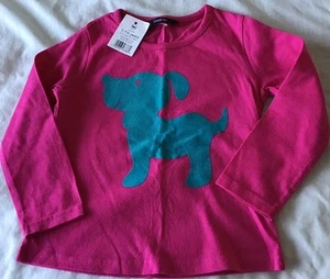 Girls age 12/18 months BNWT Long Sleeve Top pink Blue Dog spring summer fun - Picture 1 of 5