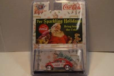 M2 Machines 2018 Coca-Cola  1953 VW Beetle Christmas Holidays 1/64 Limited SC02 - Image 1 of 2
