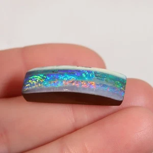 Natural Australian Boulder Opal 21.81 ct, Solid Winton Opal 9.3 x 28.3 mm - Picture 1 of 6