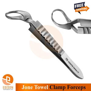 Jones Handtuchklemme 9cm Dental Gewebe Clip Pinzette Veterinär Chirurgisch HNO Werkzeuge - Bild 1 von 3