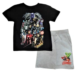 MARVEL AVENGERS Cotton T-Shirt & Shorts Set Outfit NEW Boys Size 4 or 5-6 $25 - Picture 1 of 1