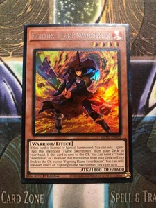 *** FIGHTING FLAME SWORDSMAN *** 1ST EDITION COLLECTOR'S RARE MZMI-EN001 YUGIOH! - Picture 1 of 1