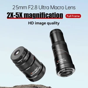 AstrHori 25mm F2.8 2-5X Ultra Macro Manual Focus Lens for Sony E-Mount Cameras - Picture 1 of 5