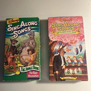 Lot Of 2 VHS Disneys Sing Along Songs - The Jungle Book&Zip-A-Dee-Doo-Dah Vol 2 - Picture 1 of 8