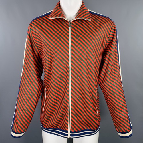 Giacca Jersey Tecnica GUCCI Taglia M Rossa Verde Stretica Poliestere Cotone