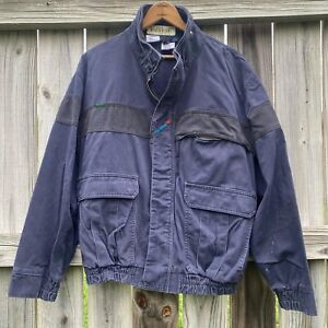 Workrite FR Flame Resistant Jacket Mens M Full Zip Navy Blue Westex Ultra Soft