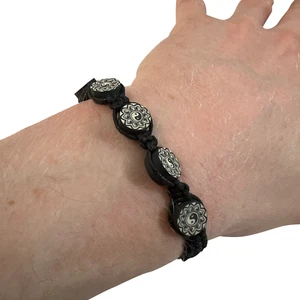 Bracciale Braccialetto Perline Yin e Yang Bianco Nero Bracciale Uomo Donna Gioielli - Foto 1 di 2