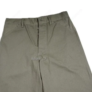 Pantaloni Uomo Vintage WWII USMC MARINES HBT Verde Replica Esercito Campo Nuovi - Foto 1 di 17