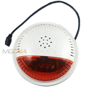 SIRENA LAMPEGGIANTE WIRELESS SENZA FILI 110DB CON BATTERIA TAMPONE ALLARME -T - Foto 1 di 3