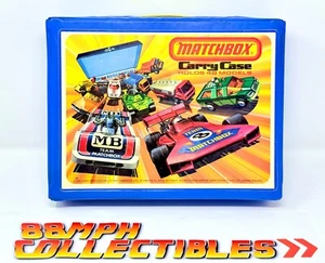 Bellissima custodia MATCHBOX LESNEY 48 auto 1976 blu VUOTA con 4 vassoi ININTERROTTI - Foto 1 di 9