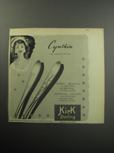 1957 Kirk Sterling Silverware Advertisement -  Cynthia Patterns