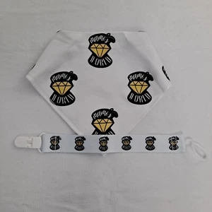 Baby Bib Pacifier Clip Mama's World Diamond Infant Gift - Picture 1 of 7