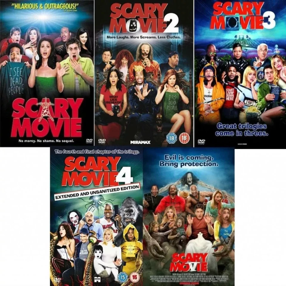 SCARY MOVIE 1-5 COMPLETE SERIES COLLECTION PART 12345 ALL FILM Sealed UK R2 DVD - Image 1 of 1
