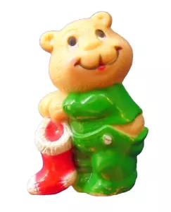 CALZA ORSO Natale Vintage RUSS Frigorifero Vacanze COSÌ COM'È - Foto 1 di 2