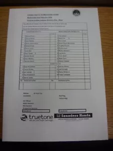 02/02/2005 Chester City Reserves v Manchester United Reserves (Single Sheet). F - Picture 1 of 1