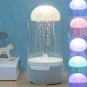 Colorful Floating Jellyfish Table Lamp Bluetooth Speaker w/Color Changing LED - Picture 1 of 7