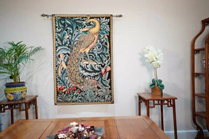 Tapiz colgante de pared William Morris Peacock - Imagen 1 de 2
