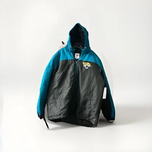 Jacksonville Jaguars NFL 2XL Herren Mantel mit Kapuze Steppfutter Neu Schwarz Türkis - Bild 1 von 9