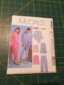 McCall's Easy Endless options M4847 Size RR Poncho, Top, Tunic, Shorts & Capris - Picture 1 of 2