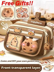 Large Capacity Pencil Case Flip Cover Stationery Bag Bag - Picture 1 of 24
