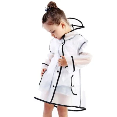 Impermeable Impermeable para Niños Poncho de Lluvia Transparente Niños Poncho Fundas Foto 1 de 4